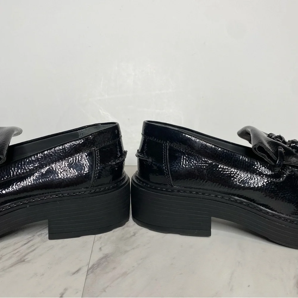 Franco Sarto Kili Black Patent Platform Loafer 6M
